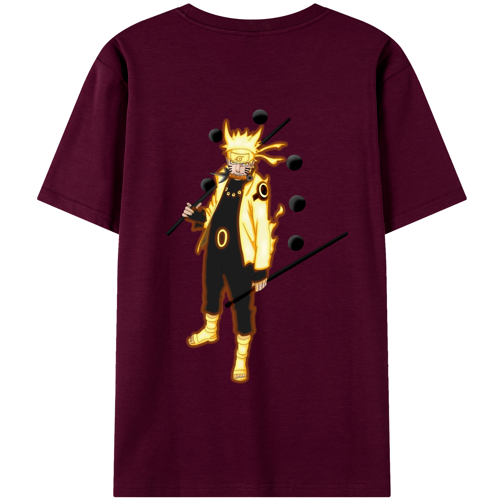 （画像用） NARUTO -ナルト- うずまき ナルト Uzumaki Naruto レディース半袖Tシャツ(バックプリント)
